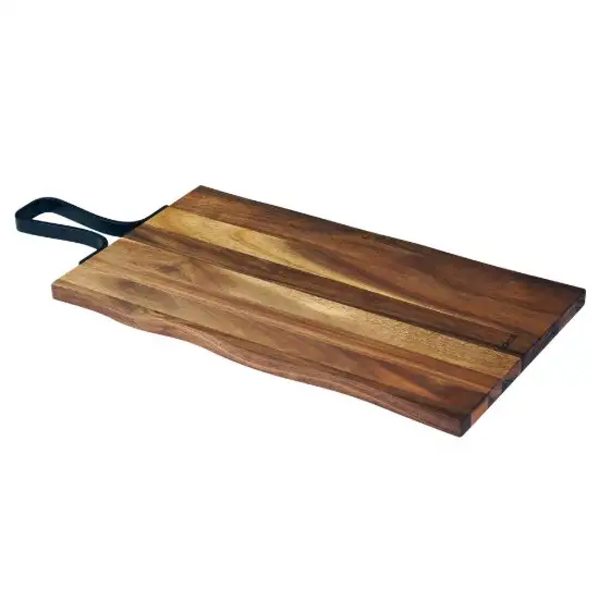 Schneidebrett mit Griff, Akazienholz, 39 x 22 cm, Dicke 1,5 cm - Zokura