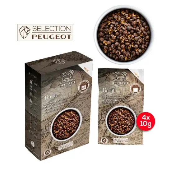 Set mit 3 Beuteln mit wildem Pfeffer, Nepalesisch, 4x10g, "Timut" - Peugeot