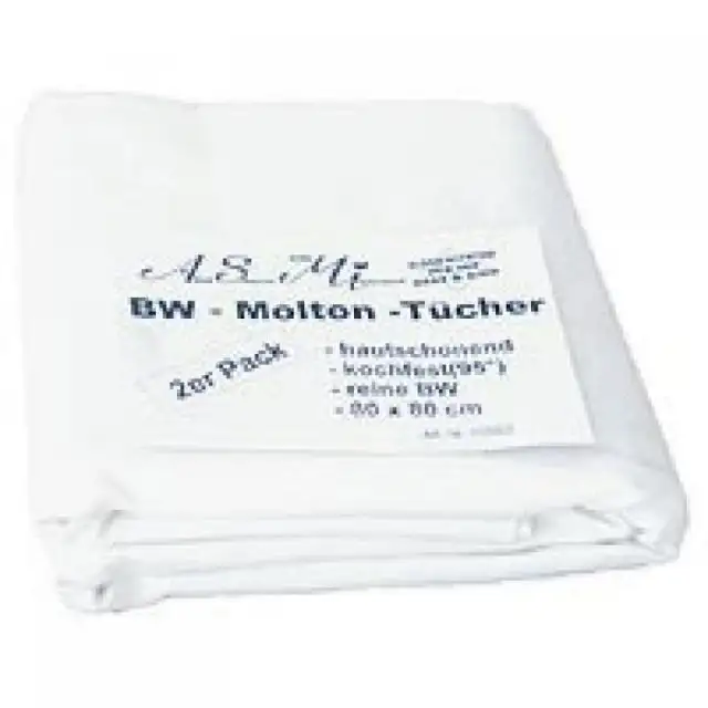 Asmi Moltontuch 2er 80x80 cm