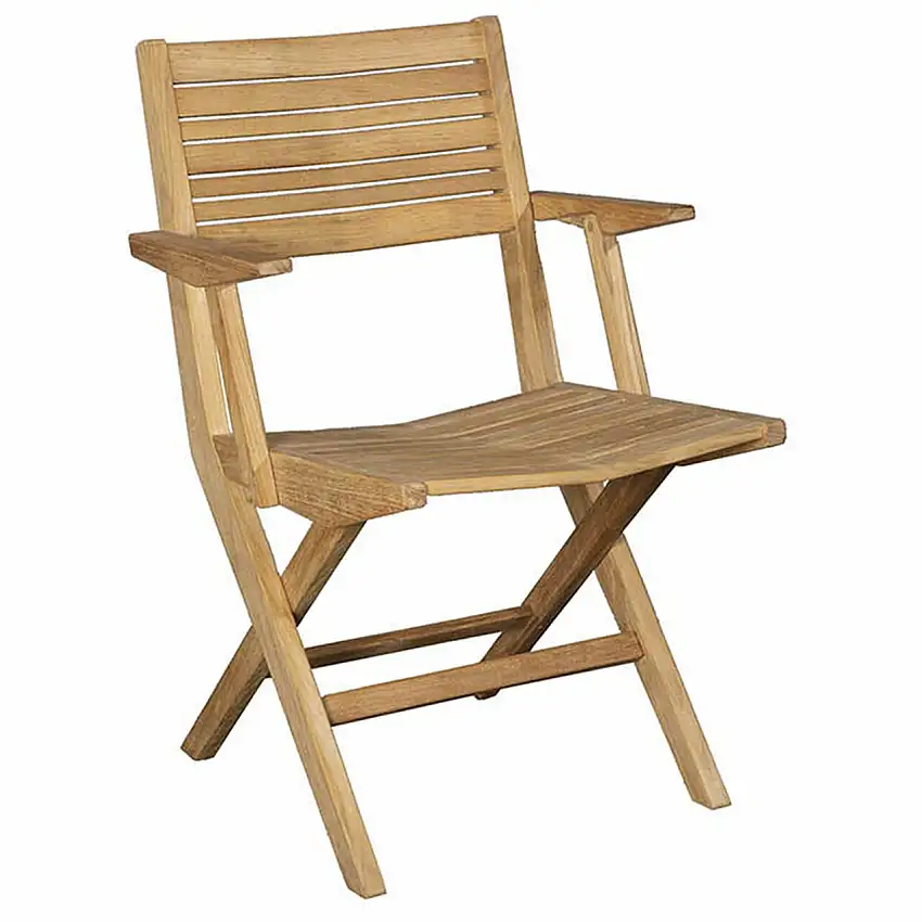 2er-Set Armlehnstuhl Flip aus Teakholz