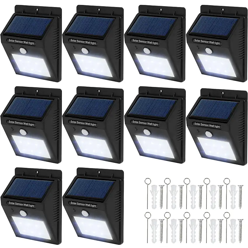 10er-Set Solarlampe mit Bewegungsmelder