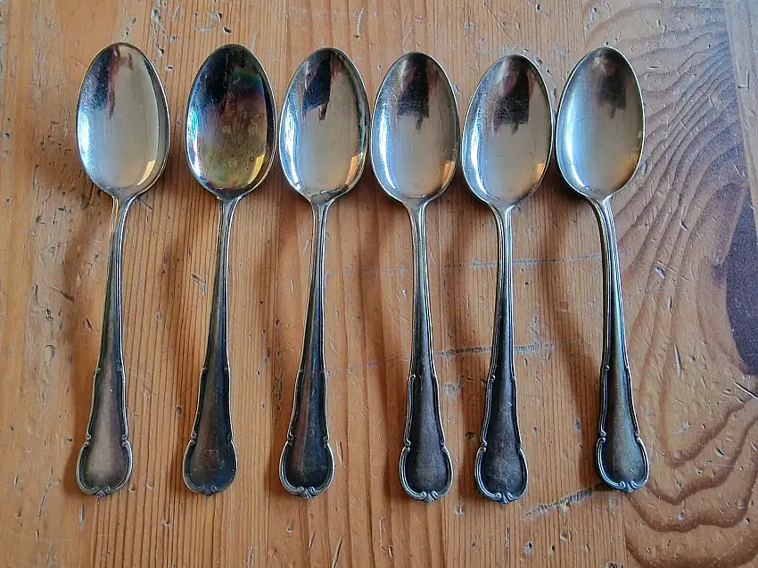 WMF Patent 90, Silber Löffel, Antiquität, 6 Stück