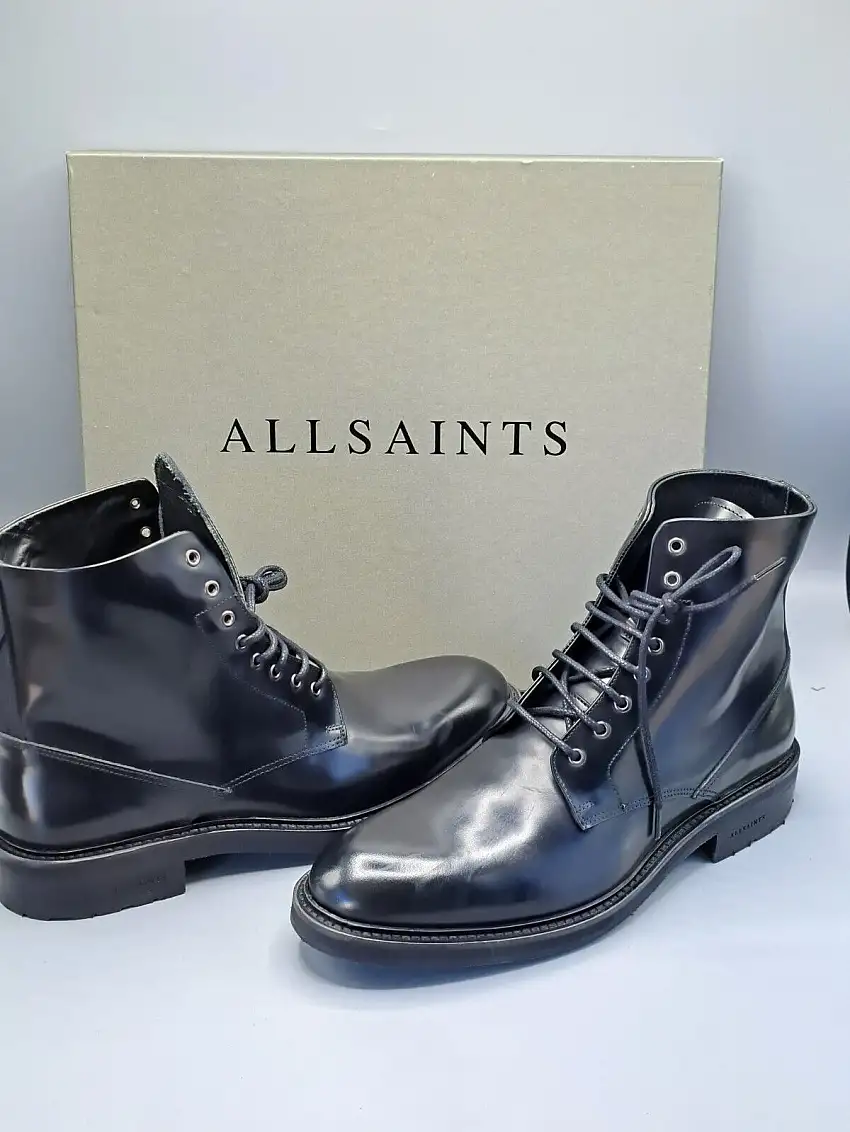 Allsaints Lace Up Boot, Pollido Schwarz Damen, Größe 42