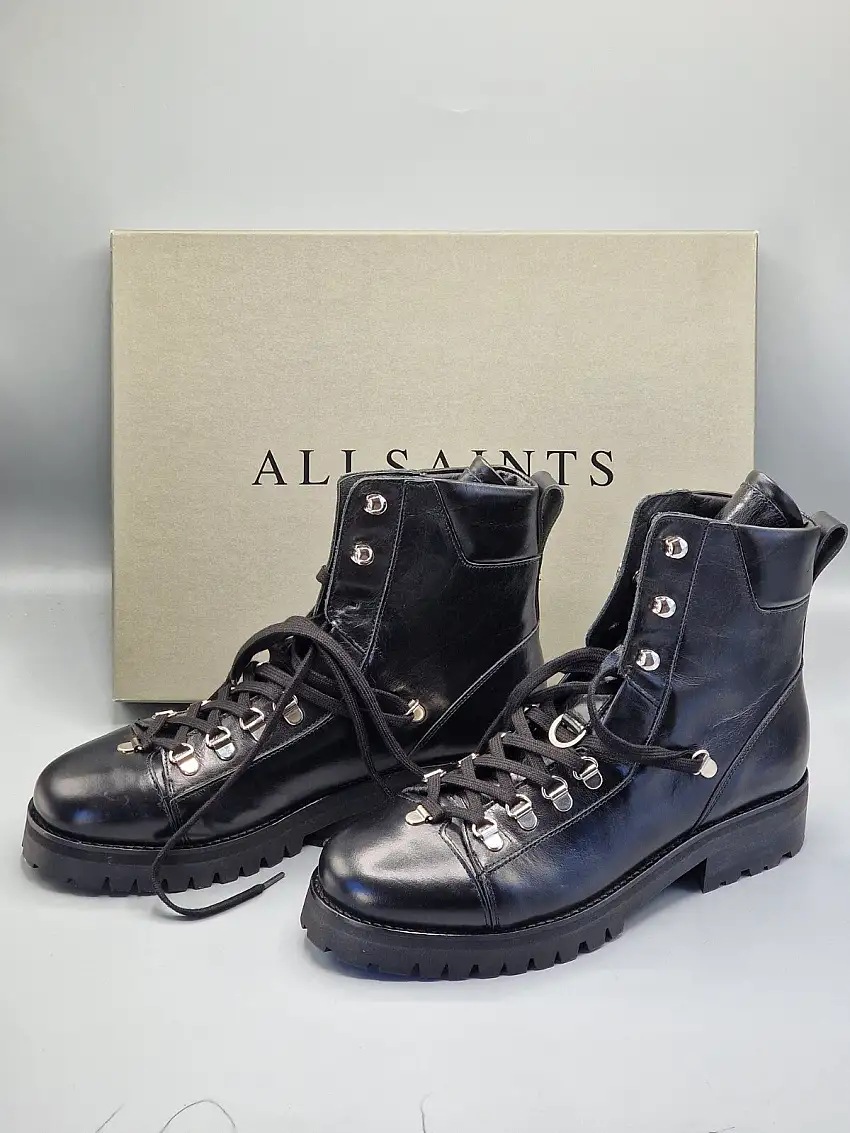 Allsaints Franka Leather, Damen Boots, Schwarz, Größe 40