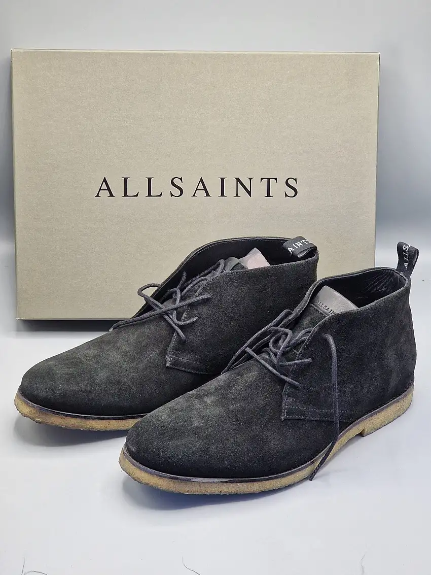 Allsaints, Luke Chukka Suede, Schwarz, Größe 43, Herren