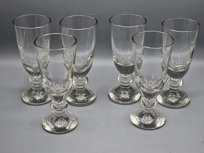 6x Antiquitäten Gläser, Weingläser