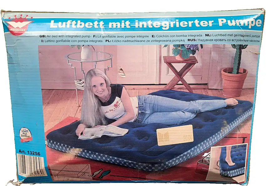 Wehncke Luftbett mit intefrierter Pumpe, 190x140x25cm