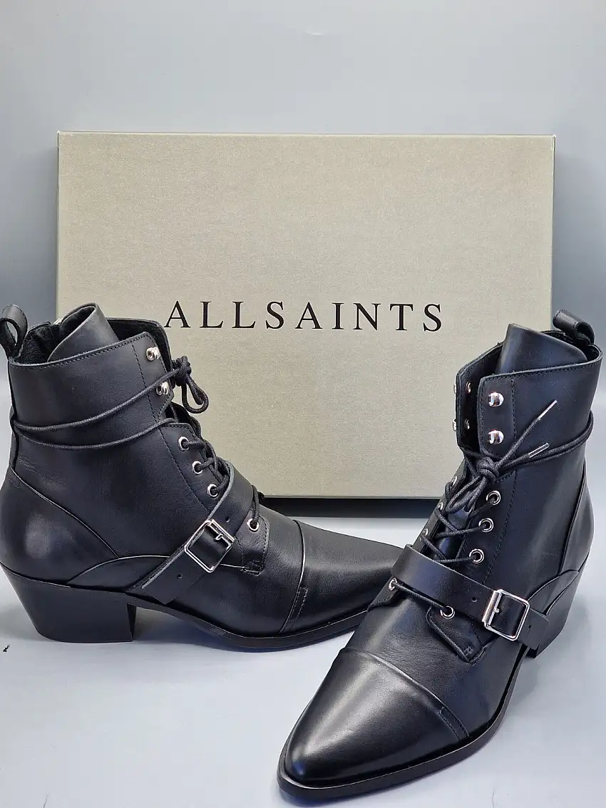 Allsaints Katy - Zip Boot - Schwarz, Damen Größe 41
