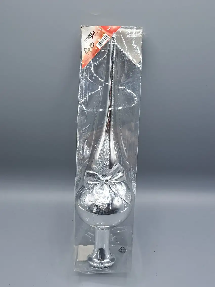 Weihnachtsbaum Spitze, Glänzend, Silber, KIG GmbH