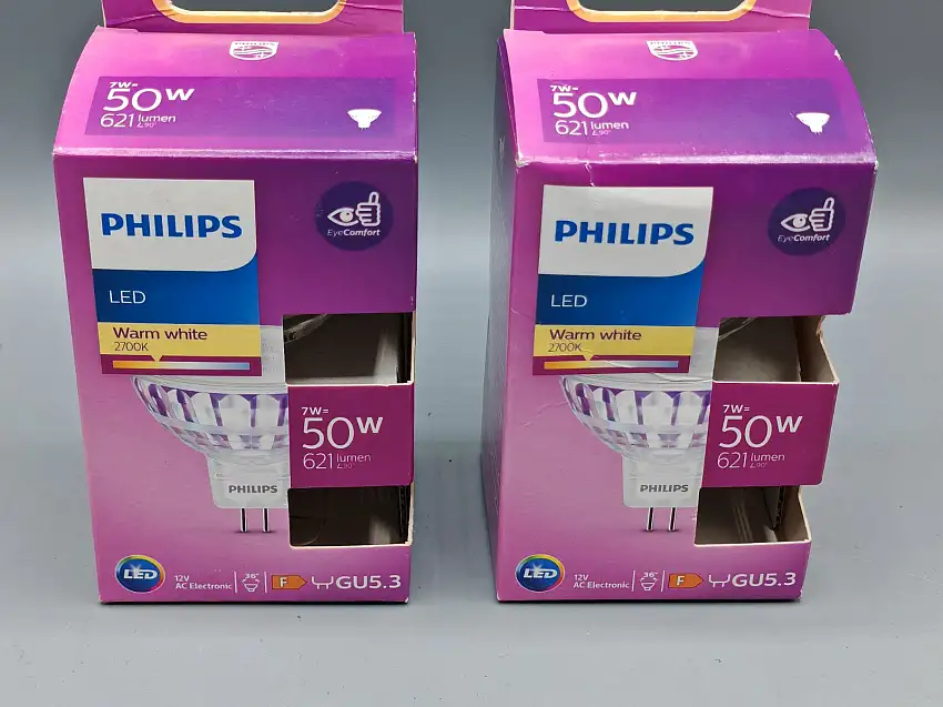 2x Philips LED Warm Whit 2700k, GU5.3 LED Strahler