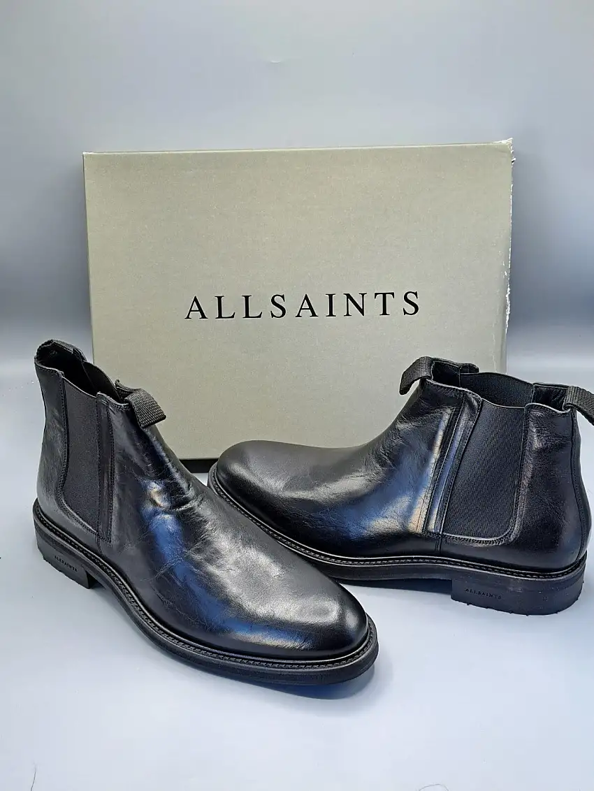 Allsaints Brendon - Chelsea Roma Leather, Schwarz, Größe 44