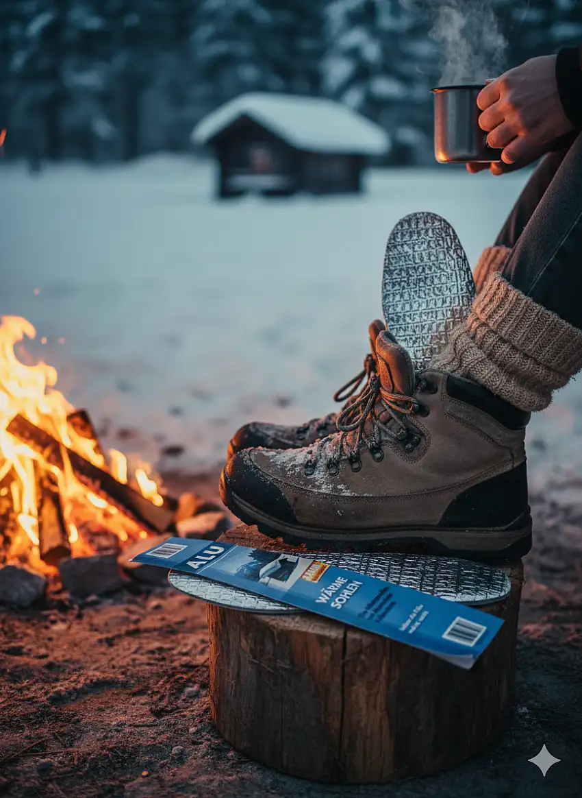 2 Paar Alu Wärmesohlen - Allsohl GmbH - neu und ovp  - Gr. 40/41 - metall/weiß