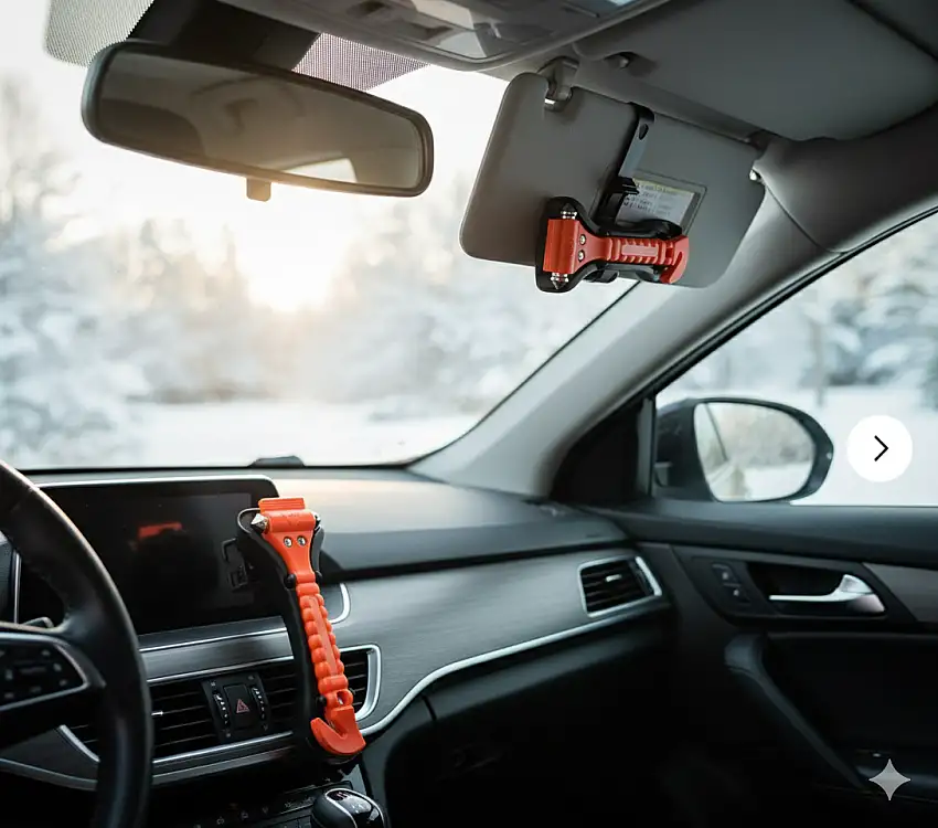 2x  Navaris ONLY 2-in-1 Notfallhammer 135,0 g Kopf: Stahl