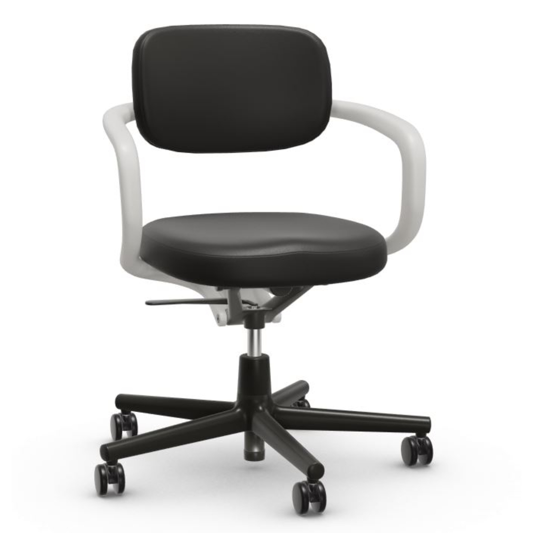 Bürostuhl Allstar monochrom mit weissem Armlehnen-Rückenbügel von Vitra