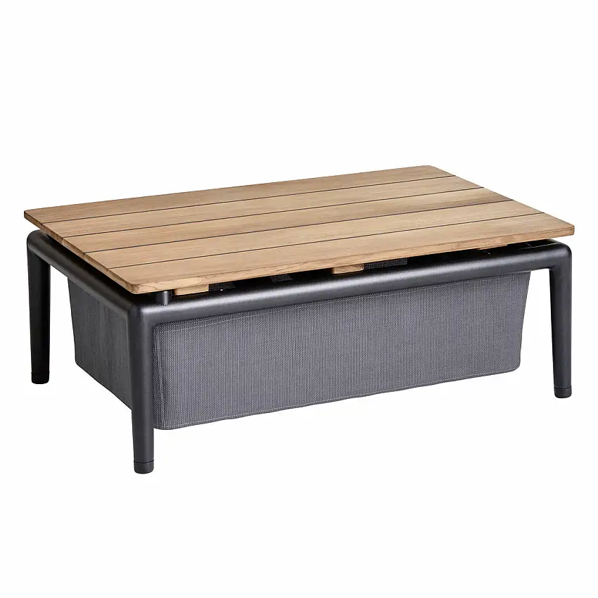 Mit Tisch: Grosse Ecklounge Conic mit Chaiselongue links