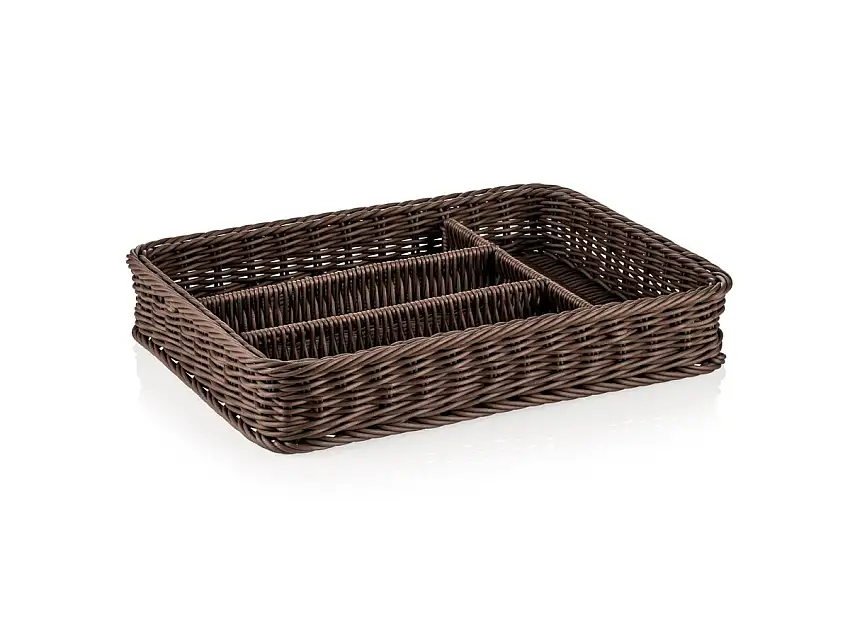Besteckkorb Weaver Pro Systemkörbe, 40x30x6,5cm, braun, BPA frei