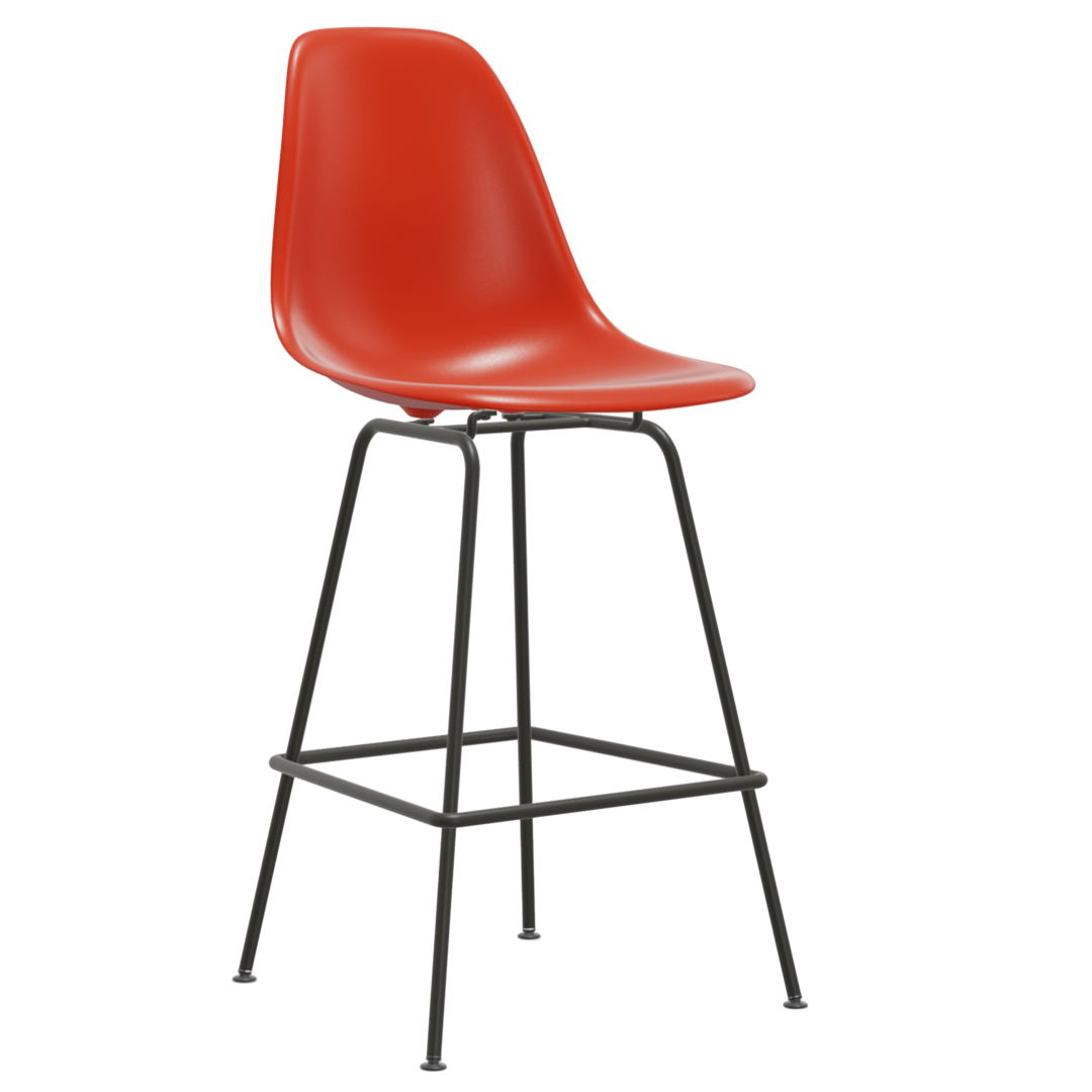 Barhocker für Küchenbars: Eames Plastic Stool RE Medium ungepolstert