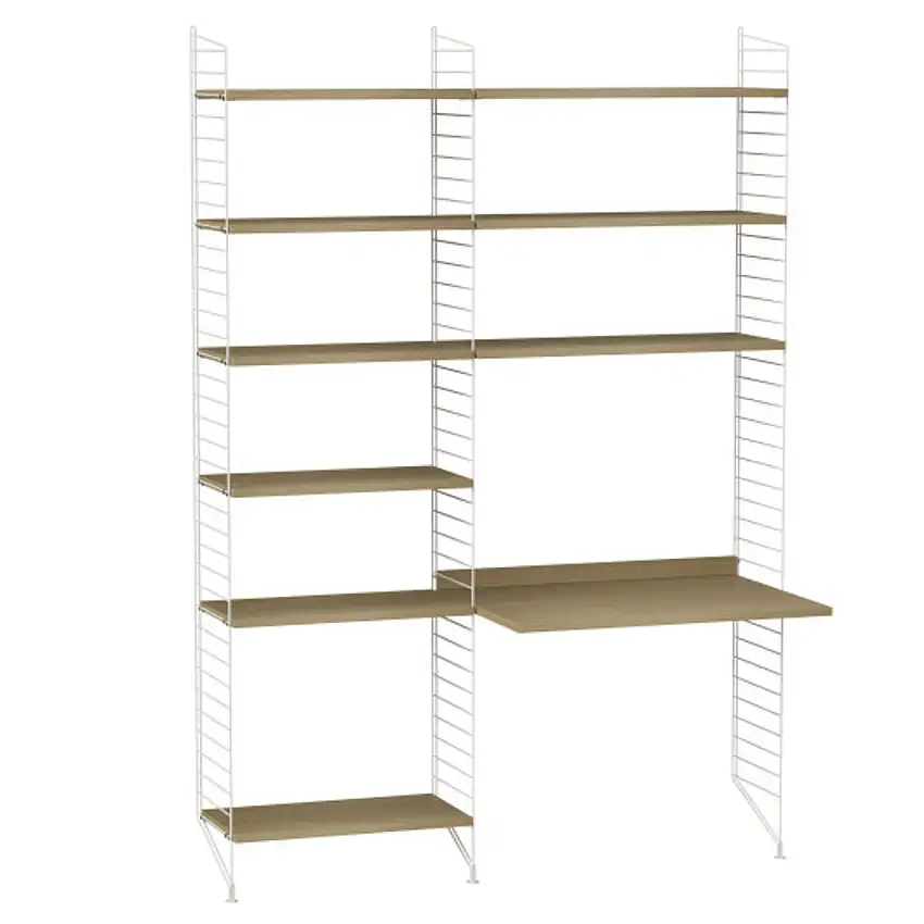 1.40 m breites Regal String mit Arbeitstisch