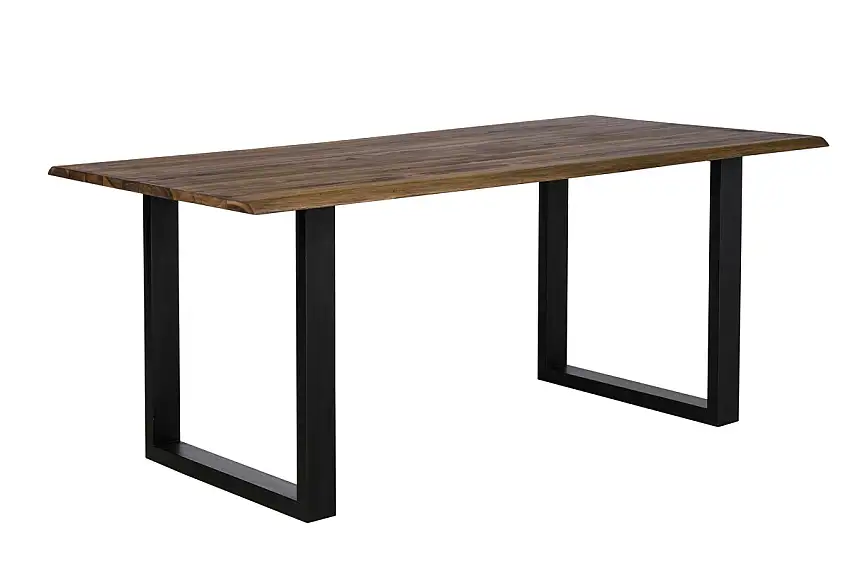 Salesfever Esstisch 140x80 cm, Akazien Holz, echte Baumkante