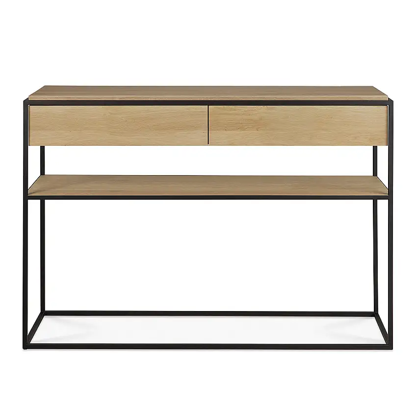 Ethnicraft – Monolit Konsolentisch mit Schublade