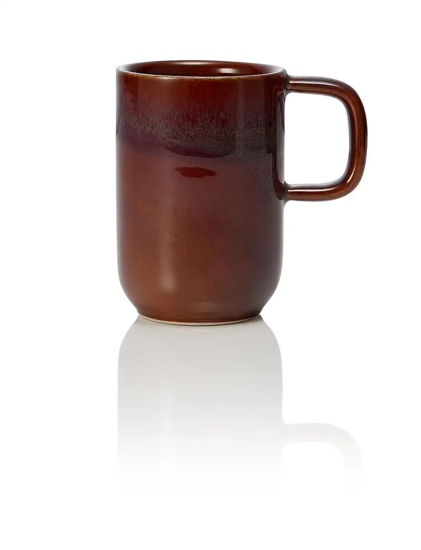 Becher 370 ml, braun, Steinzeug, 6 Stück, One Amazonas