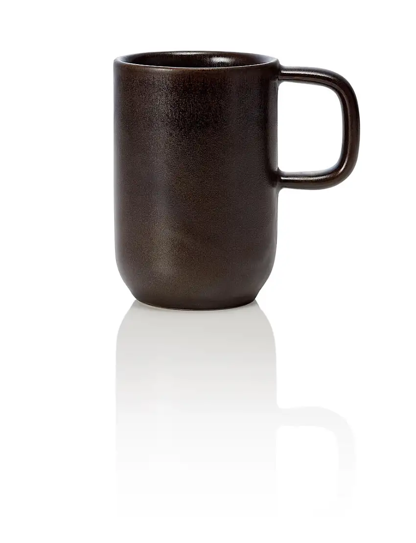Becher 370 ml, schwarz, Steinzeug, 6 Stück, One Metallic Brown