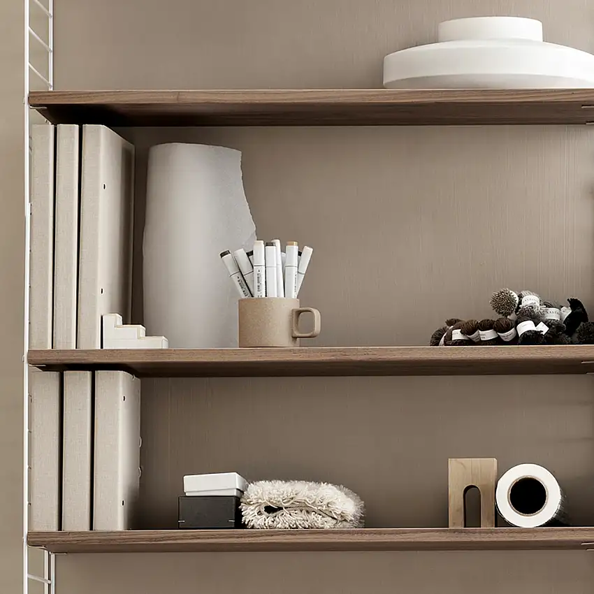 2.00 m breites Regal String mit Arbeitstisch