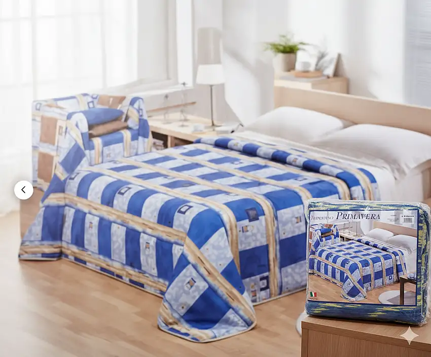 Trapuntino Primavera 2 Bettüberwurf, Tagesdecke, Italienisch