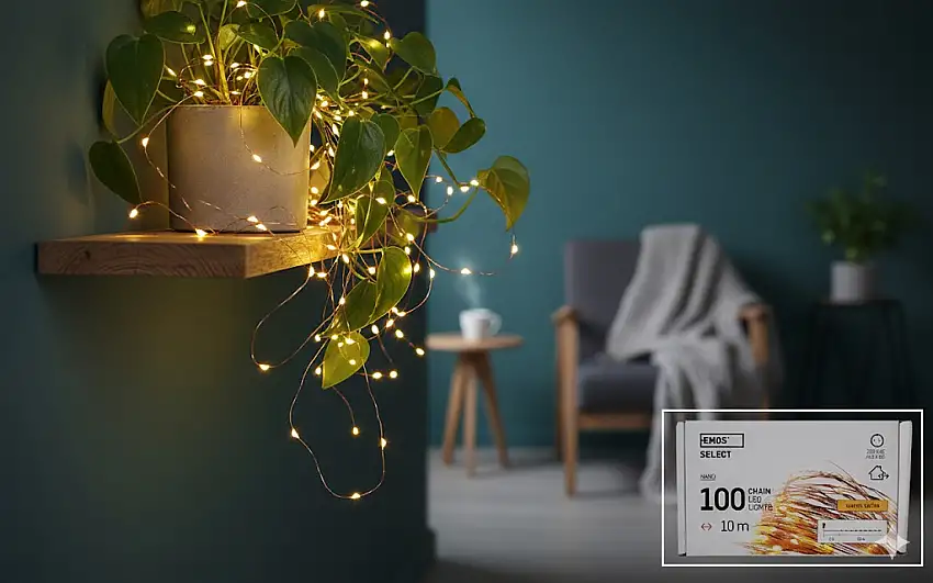 EMOS Nano-LED-Weihnachtslichterkette Kupfer