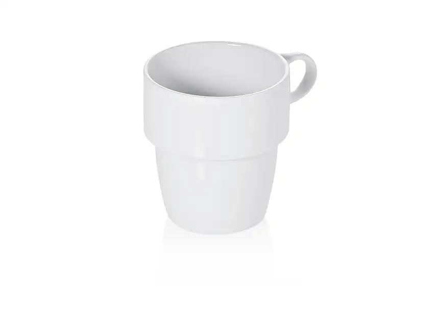 WAS Becher 250 ml, weiß, Porzellan, 6 Stück, Hamburg System