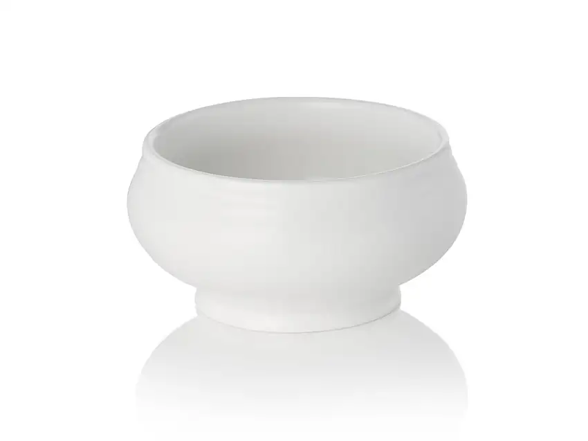 WAS Terrine, 0,5 ltr., Ø12,5cm, weiß matt, Porzellan