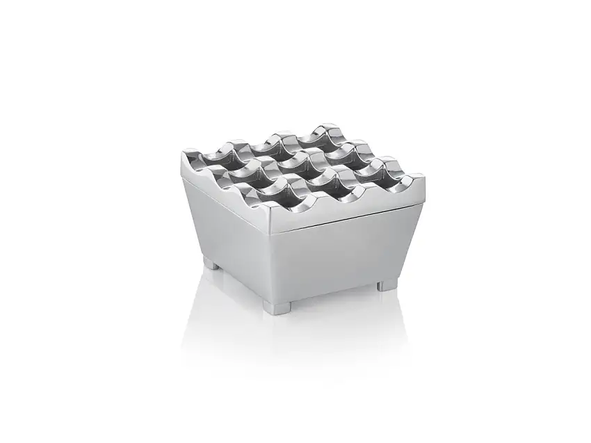 WAS Windaschenbecher, 7,5x7,5x4,5cm, verchromt, Zinkuss