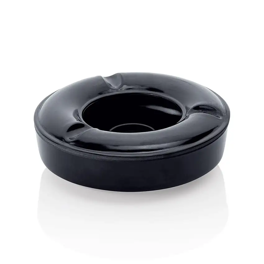 WAS Windaschenbecher Ø12,5, schwarz, Melamin, 6 Stück