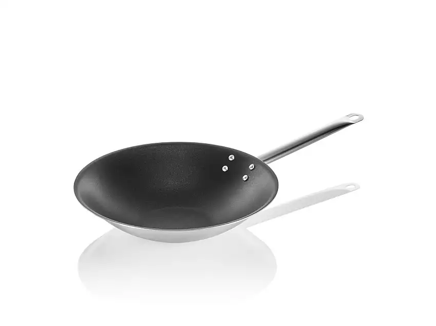 WAS Wok mit Antihaftbeschichtung und abgeflachtem Boden, Ø38cm