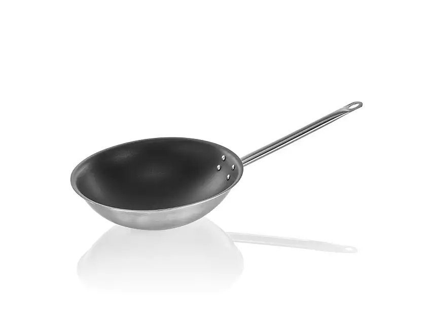 WAS Wok mit Antihaftbeschichtung und rundem Boden, Ø38cm