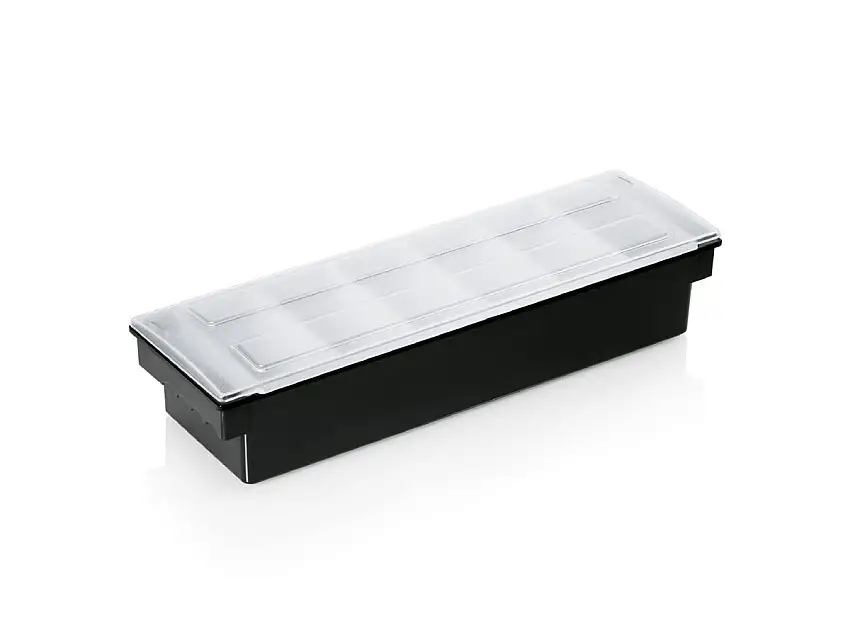 WAS Zutatenbehälter mit 6 Einsätzen á 450 ml, schwarz, Kunststoff